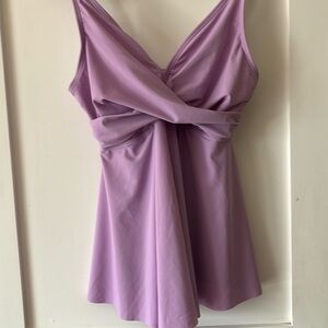 Bloomchic Lavender Purple Tanquini Swim Top Size 10